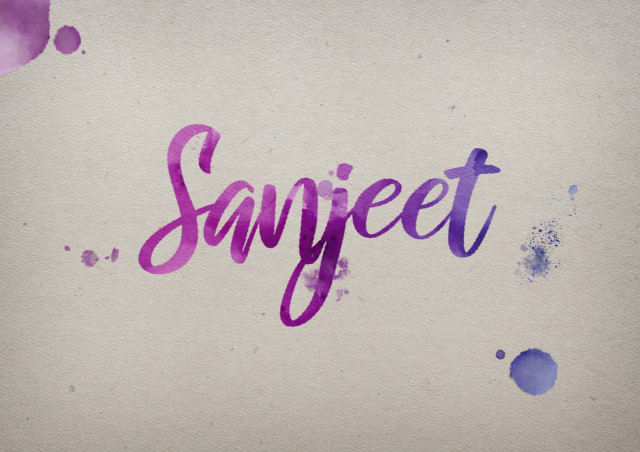 Free photo of Sanjeet Watercolor Name DP