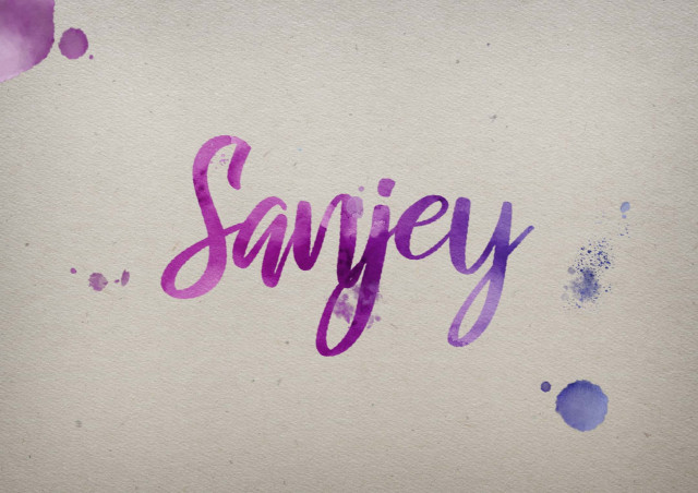 Free photo of Sanjey Watercolor Name DP