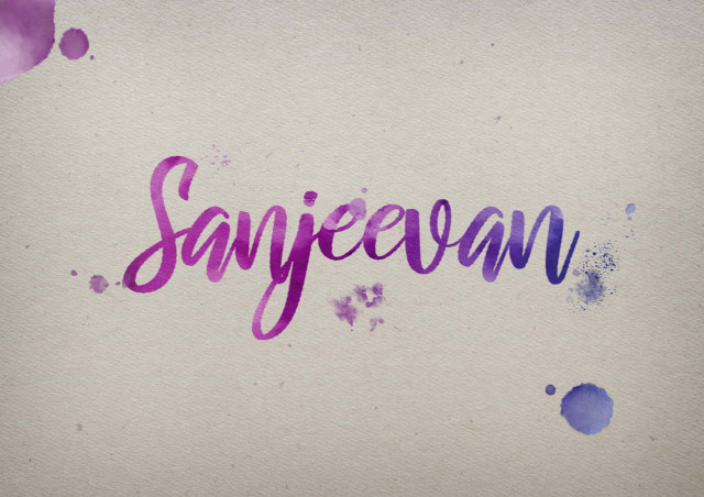 Free photo of Sanjeevan Watercolor Name DP
