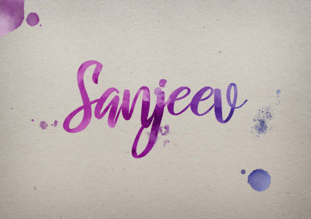 Free photo of Sanjeev Watercolor Name DP
