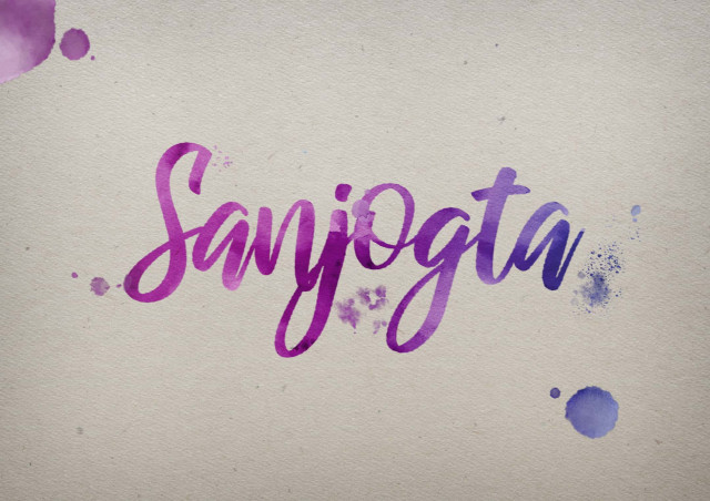 Free photo of Sanjogta Watercolor Name DP