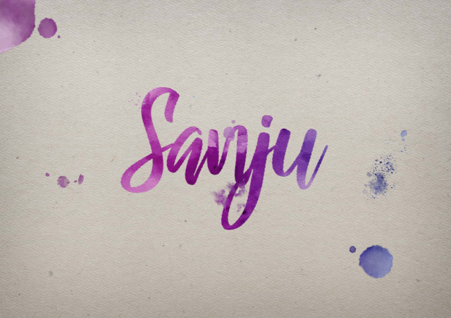 Free photo of Sanju Watercolor Name DP