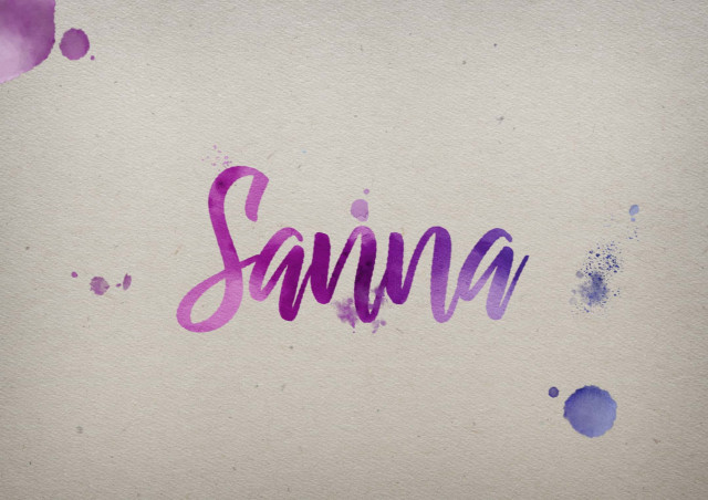 Free photo of Sanna Watercolor Name DP