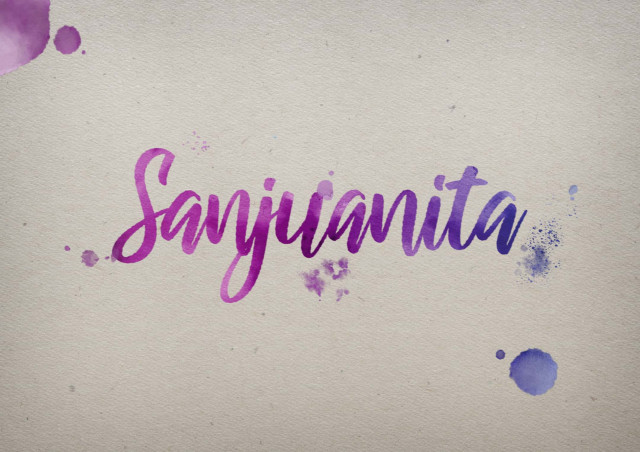 Free photo of Sanjuanita Watercolor Name DP