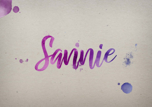 Free photo of Sannie Watercolor Name DP