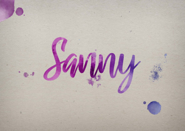 Free photo of Sanny Watercolor Name DP