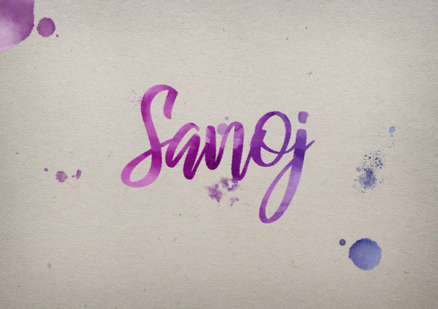 Free photo of Sanoj Watercolor Name DP