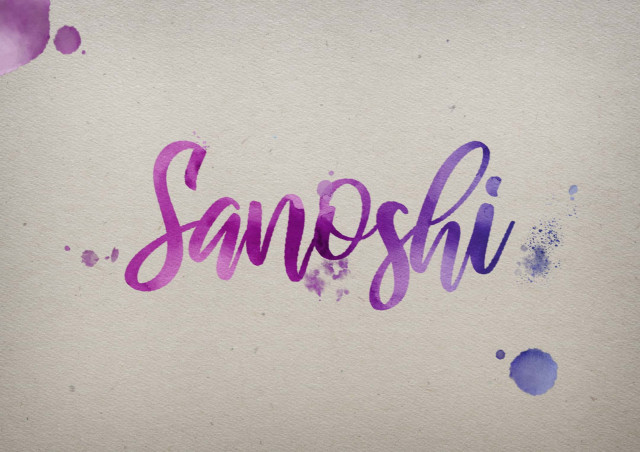 Free photo of Sanoshi Watercolor Name DP