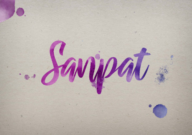 Free photo of Sanpat Watercolor Name DP