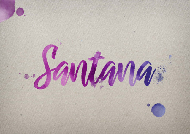 Free photo of Santana Watercolor Name DP