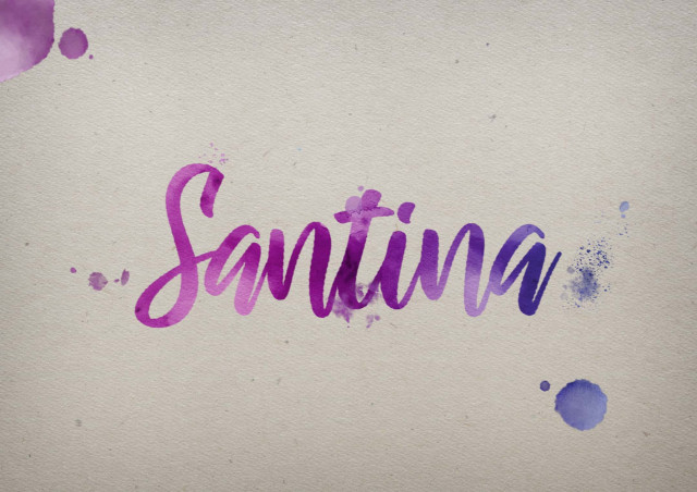 Free photo of Santina Watercolor Name DP