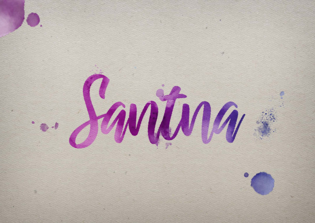 Free photo of Santna Watercolor Name DP