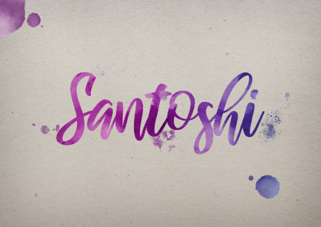 Free photo of Santoshi Watercolor Name DP