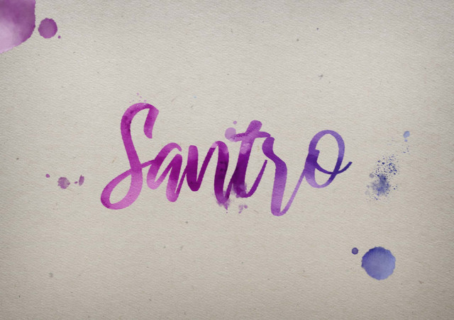 Free photo of Santro Watercolor Name DP