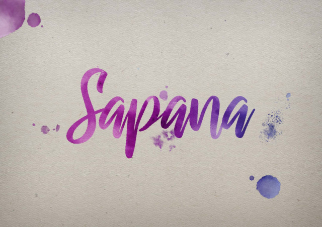 Free photo of Sapana Watercolor Name DP
