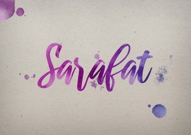 Free photo of Sarafat Watercolor Name DP