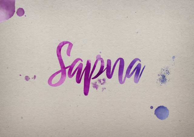 Free photo of Sapna Watercolor Name DP