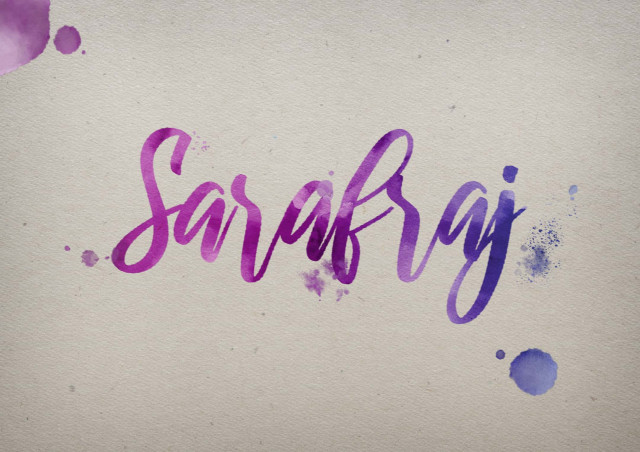 Free photo of Sarafraj Watercolor Name DP