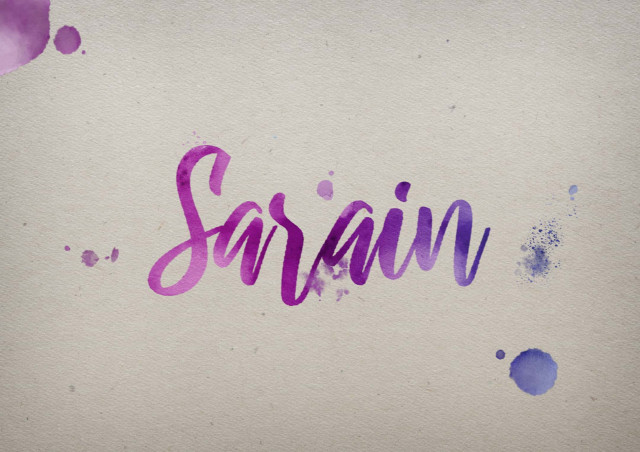 Free photo of Sarain Watercolor Name DP