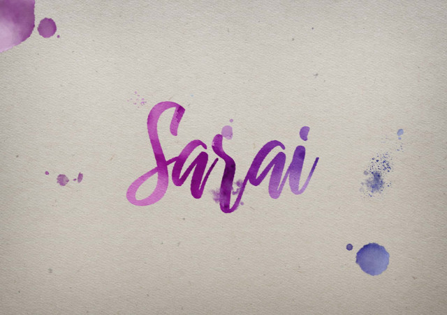 Free photo of Sarai Watercolor Name DP