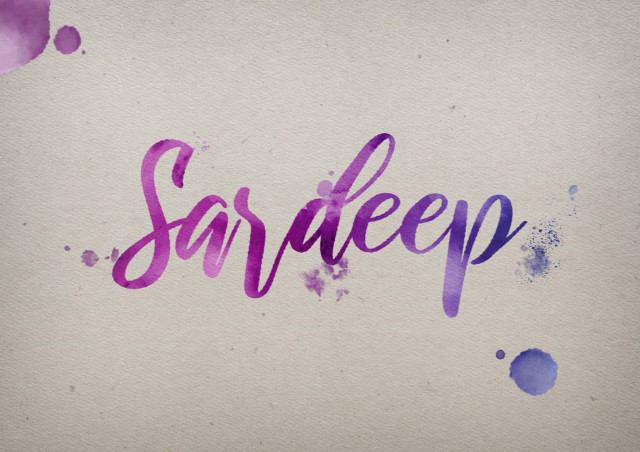 Free photo of Sardeep Watercolor Name DP