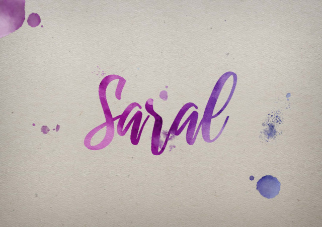 Free photo of Saral Watercolor Name DP