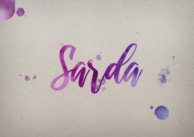 Free photo of Sarda Watercolor Name DP