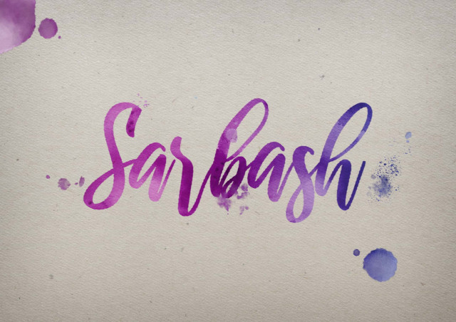 Free photo of Sarbash Watercolor Name DP
