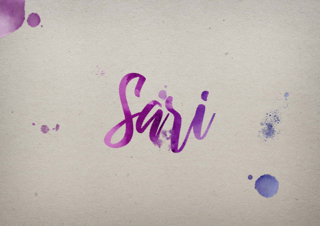 Free photo of Sari Watercolor Name DP