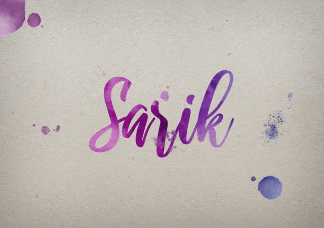 Free photo of Sarik Watercolor Name DP