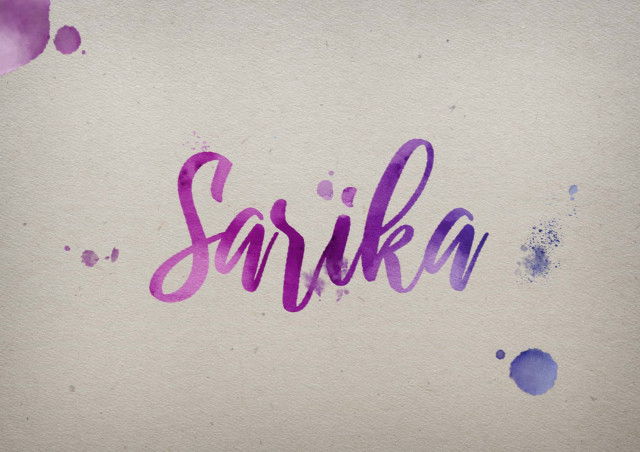 Free photo of Sarika Watercolor Name DP