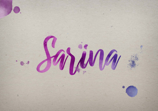 Free photo of Sarina Watercolor Name DP