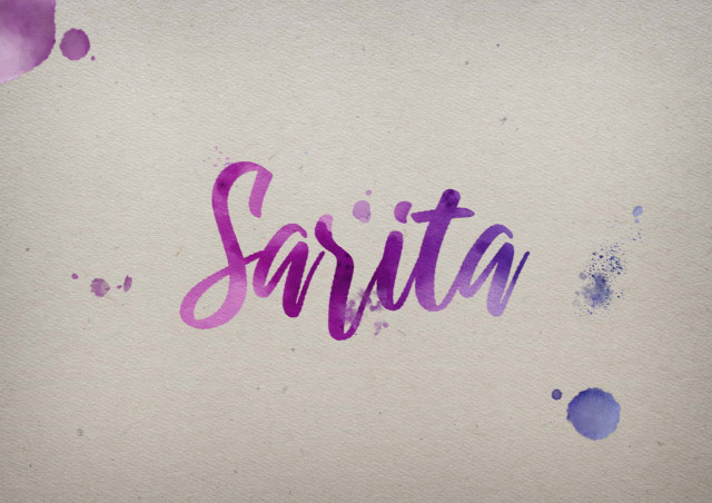 Free photo of Sarita Watercolor Name DP