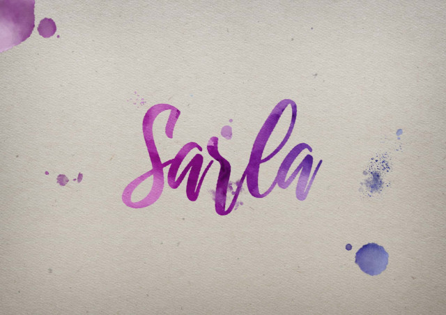 Free photo of Sarla Watercolor Name DP