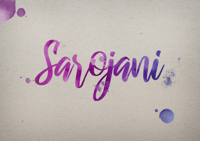 Free photo of Sarojani Watercolor Name DP