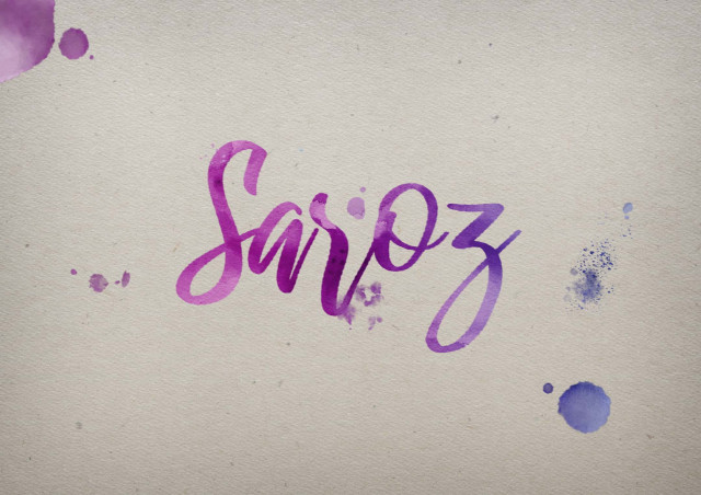 Free photo of Saroz Watercolor Name DP