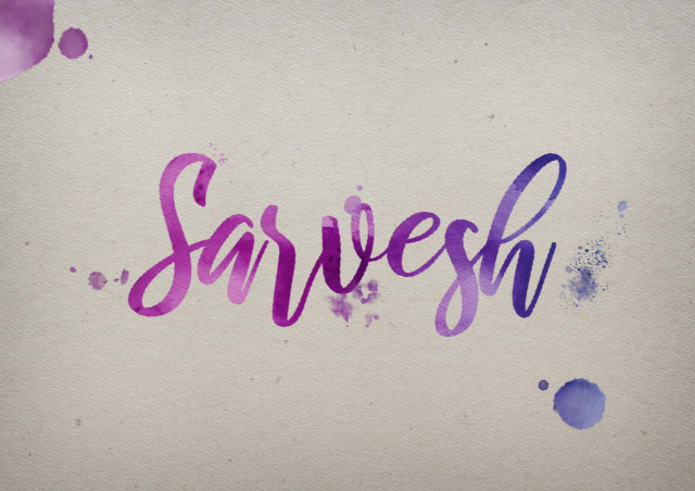 Free photo of Sarvesh Watercolor Name DP