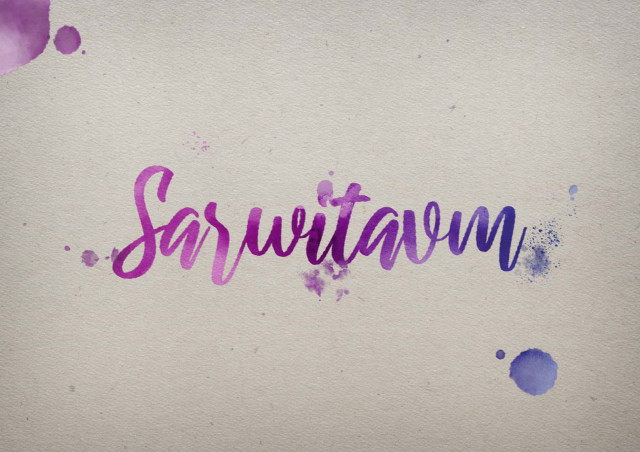 Free photo of Sarwitavm Watercolor Name DP