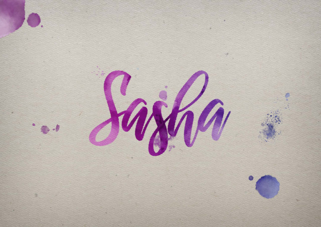 Free photo of Sasha Watercolor Name DP