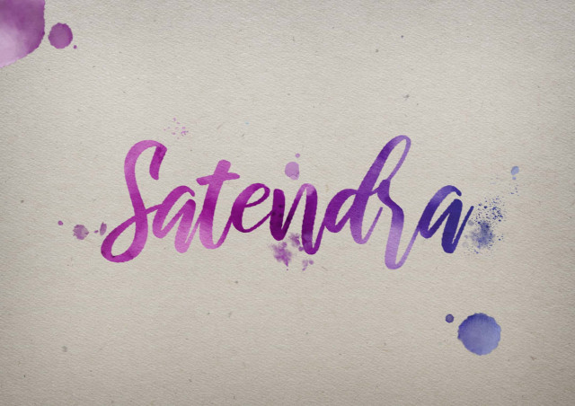 Free photo of Satendra Watercolor Name DP