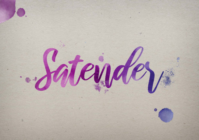 Free photo of Satender Watercolor Name DP