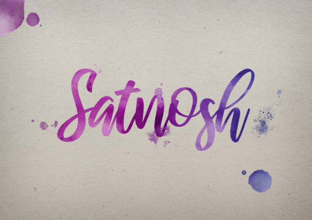 Free photo of Satnosh Watercolor Name DP
