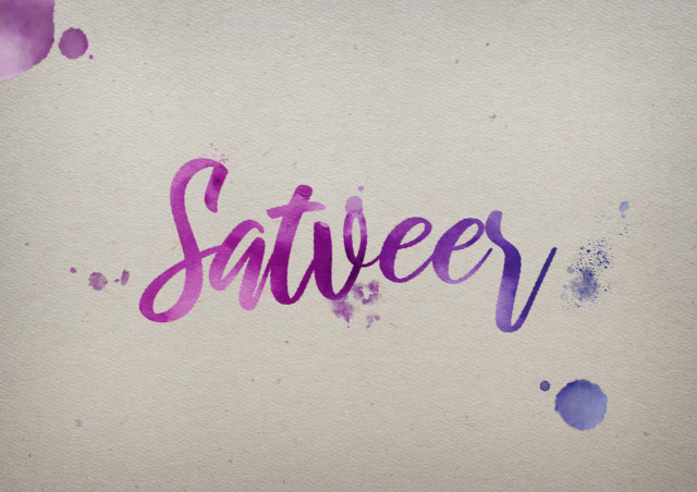 Free photo of Satveer Watercolor Name DP