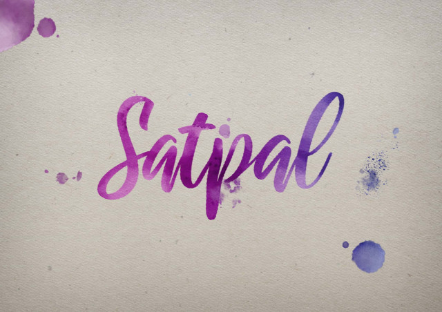 Free photo of Satpal Watercolor Name DP