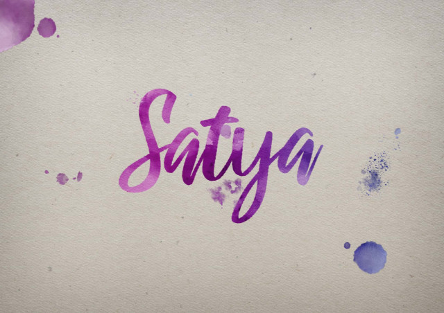 Free photo of Satya Watercolor Name DP