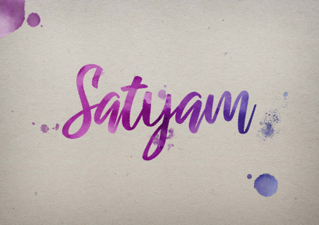 Free photo of Satyam Watercolor Name DP