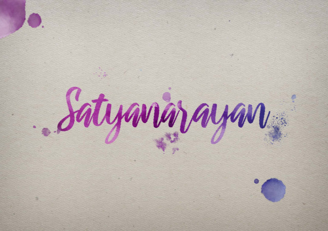 Free photo of Satyanarayan Watercolor Name DP