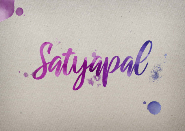 Free photo of Satyapal Watercolor Name DP