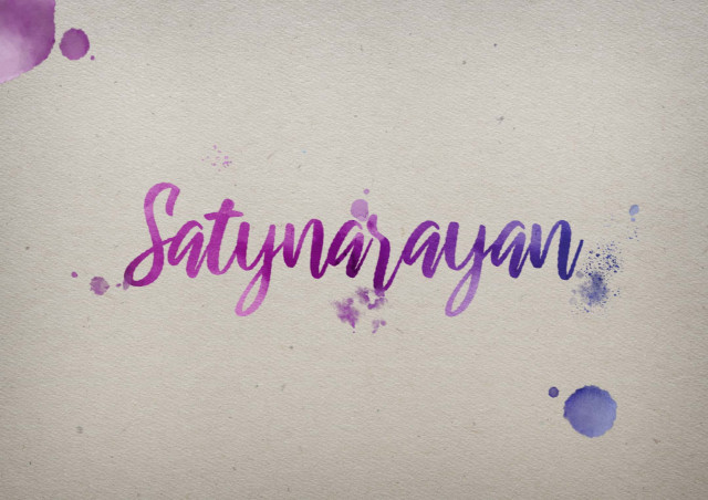 Free photo of Satynarayan Watercolor Name DP