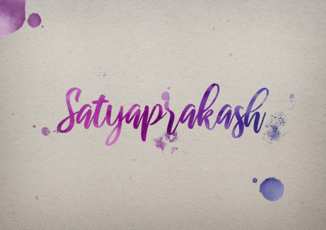 Free photo of Satyaprakash Watercolor Name DP